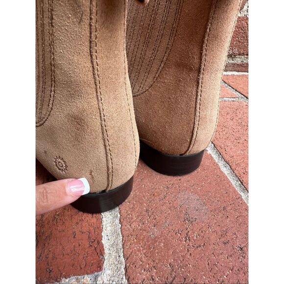 Jack Rogers $149 Pippa Suede Bootie ankle boots oak 9.5 NEW - Picture 7 of 12